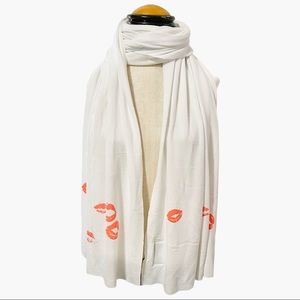 NWT WILDFOX Lipstick Traces Scarf (White)